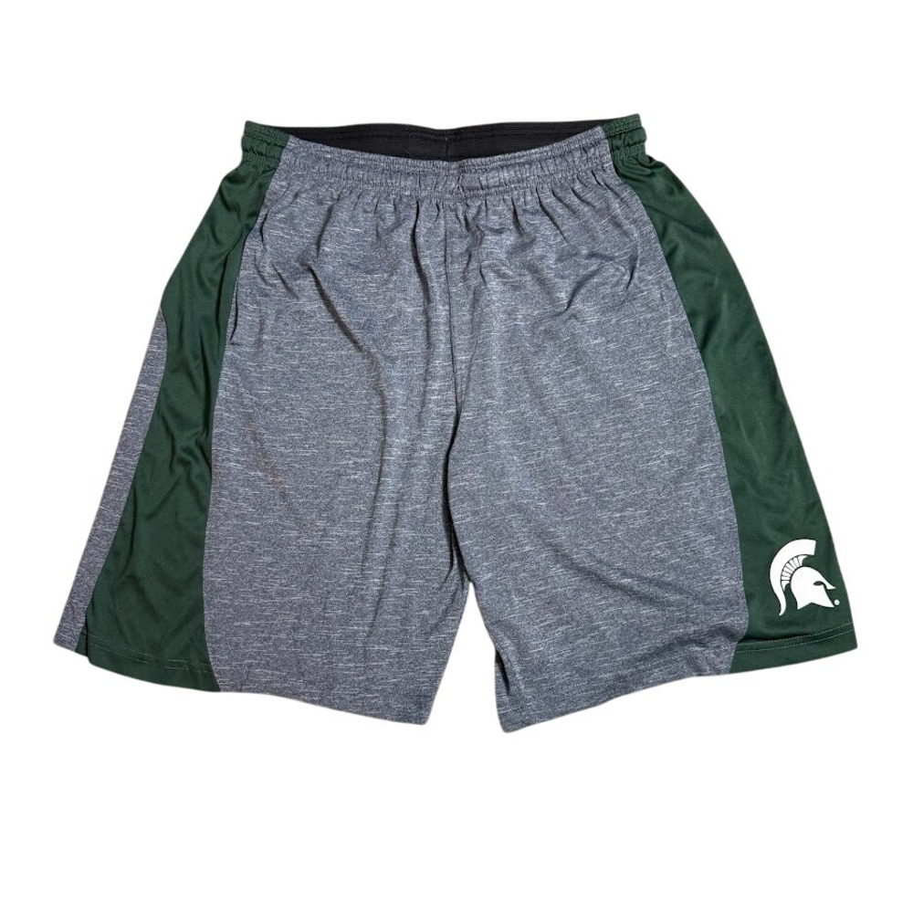 Michigan State Spartans Shorts Mens Large Grey Green Athletic Rivalry Threads